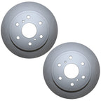 2 Rear Coated 345mm Brake Rotors for Cadillac Chevy GMC