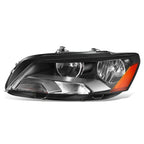 Left Headlight for VW Passat (2012–2015) OE Style Black Housing Amber Corner