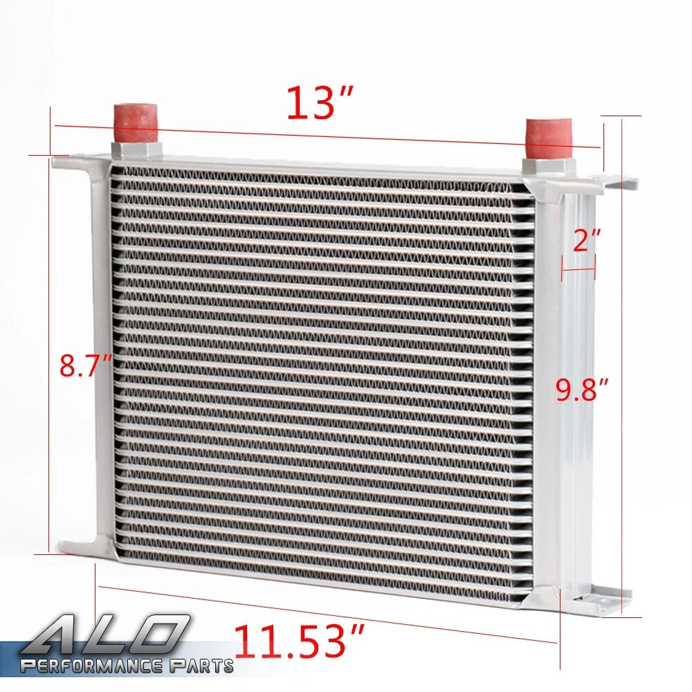 30 Row Aluminum Transmission Oil Cooler with 7" Cooling Fan