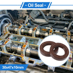 2X Oil Seal Rotary Shaft Seal FKM Rubber 30x47x10mm for Various Models 