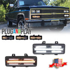 2X Chrome Switchback LED DRL Signal Lights for Chevy GMC Van Jimmy