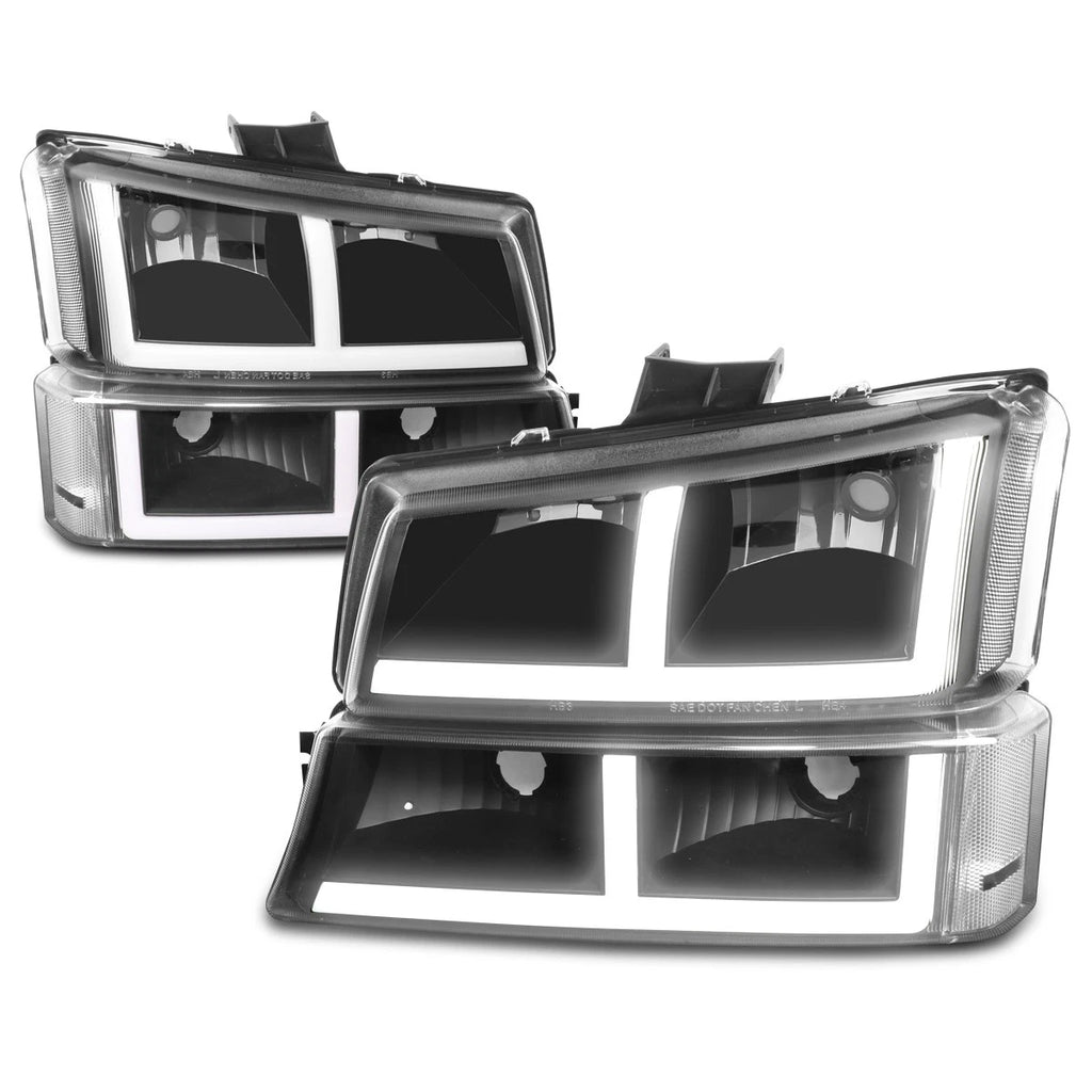 OE Style LED DRL Headlights for Silverado 1500 2500 3500 (2003–2006)