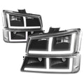 OE Style LED DRL Headlights for Silverado 1500 2500 3500 (2003–2006)