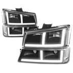 OE Style LED DRL Headlights for Silverado 1500 2500 3500 (2003–2006)