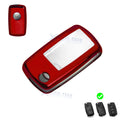 Red Soft TPU Smart Key Cover for Volkswagen Passat Golf Jetta (2020–2025)