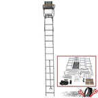 Hunting Ladder Tree Stand with Shooting Rail for Outdoor Use (15.5')