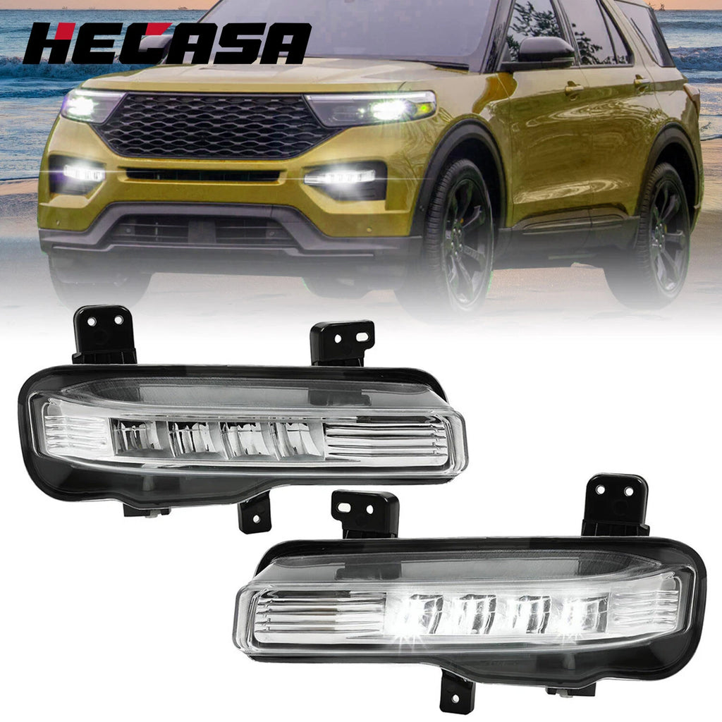 2X LED Fog Lights for Ford Explorer (2020–2024) Bumper Replacement