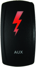 Lighted Switch for DragonFire Racing (Aux On/Off, Red LED)