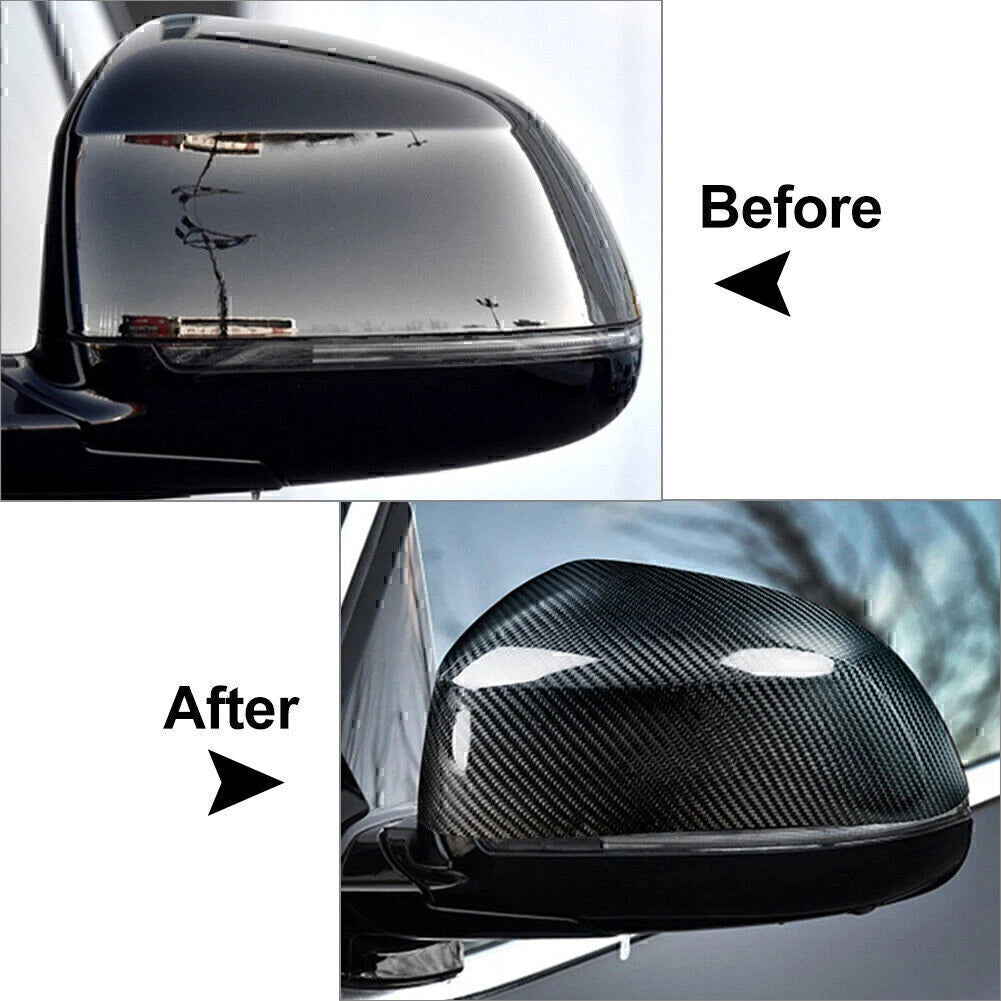 Pair Carbon Fiber Mirror Covers for BMW X3 E73 X4 F26 X5 F15 (2014–2017)