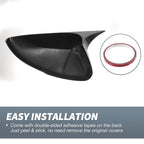 Pair Rearview Mirror Cover Overlay Gloss Black for Honda Accord (2018–2020)