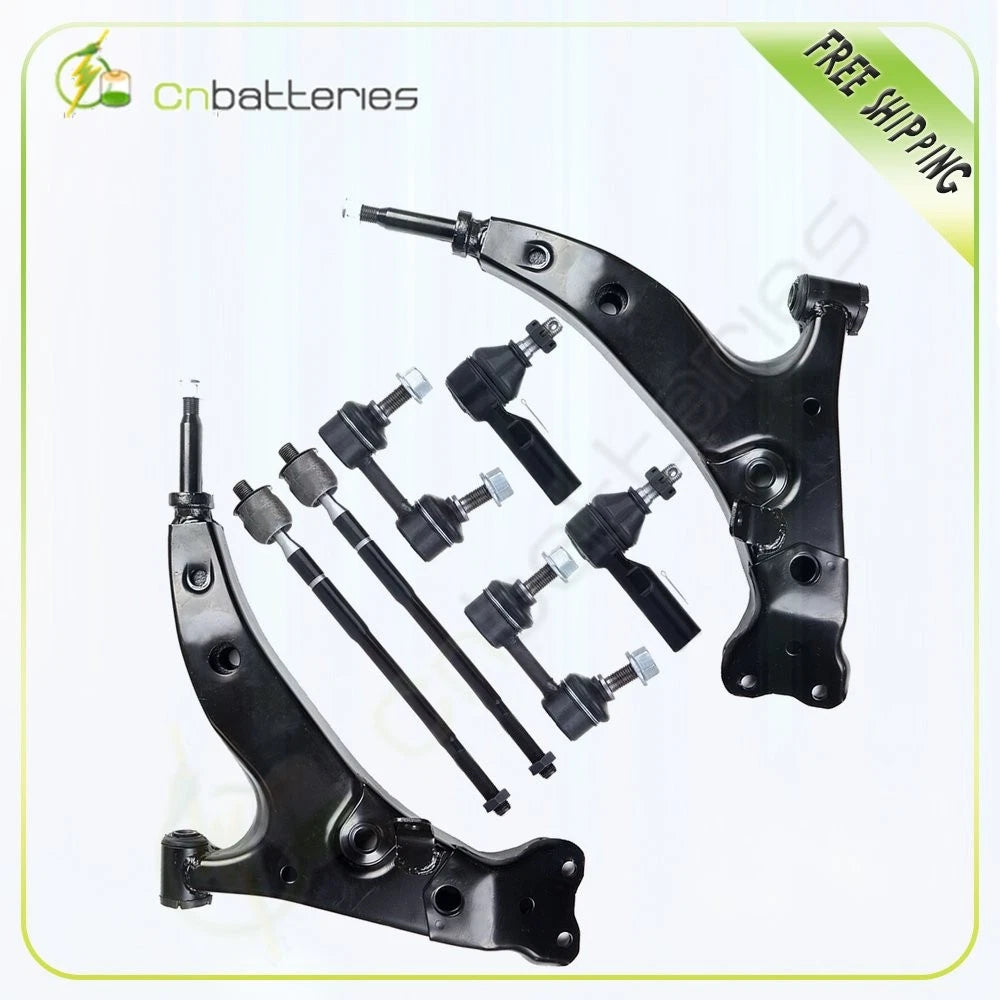 Set of 8 Front Lower Control Arms & Inner Outer Tie Rods for Corolla