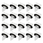 Car Clips / 20 Pcs / White Plastic Retainer With Washers