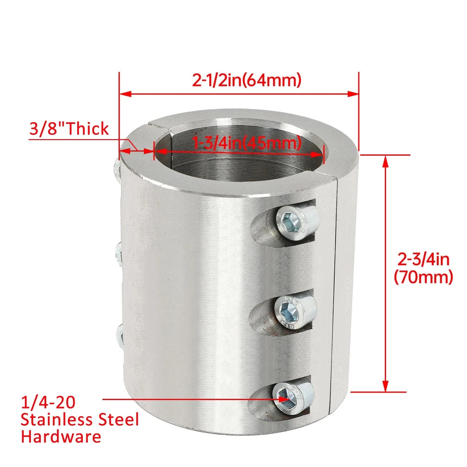 Weldable Steel Tube Clamp for Roll Cage Mounts (1.75")