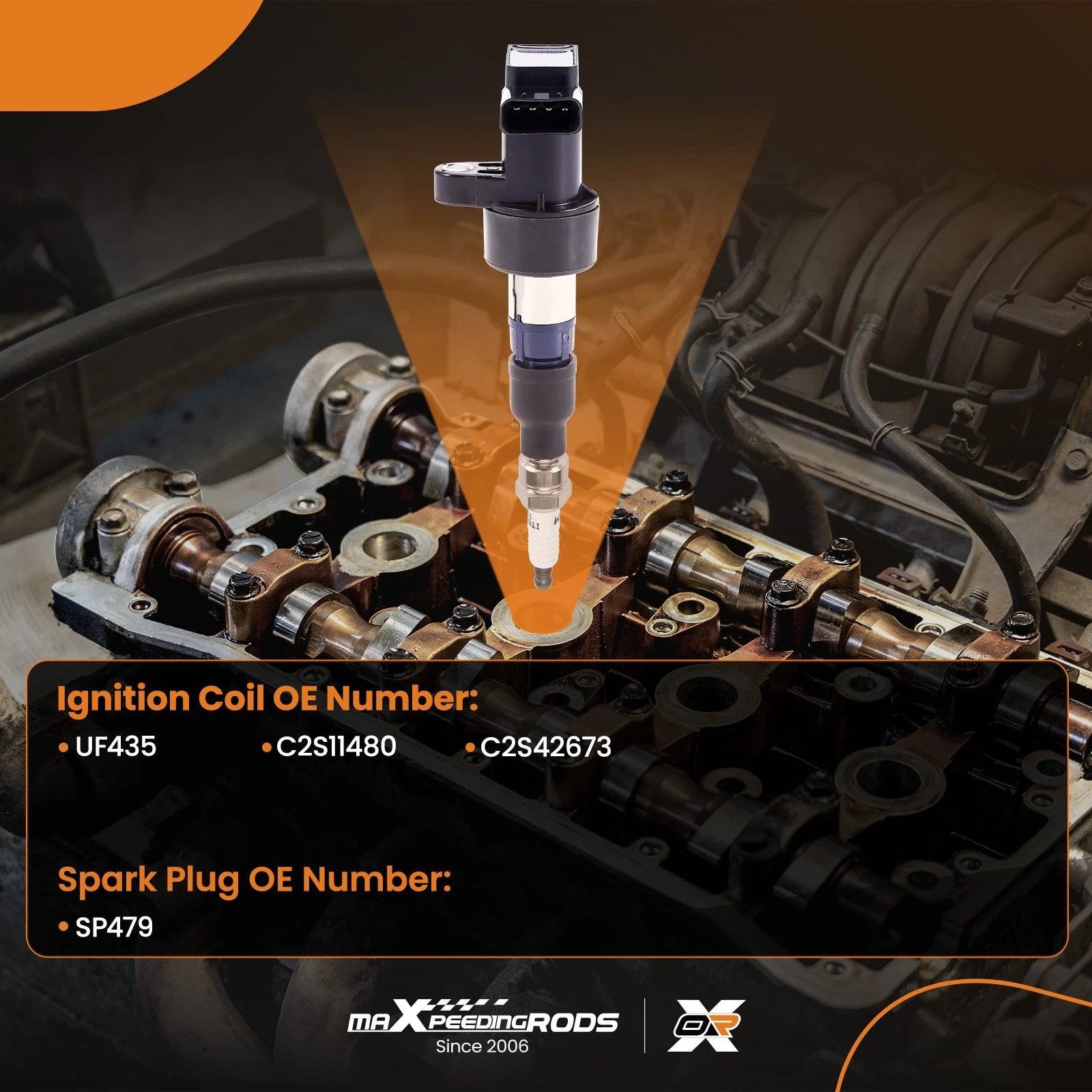 6x Ignition Coil & 6x Spark Plug for Jaguar X-Type 2.5L 3.0L V6 (2003–2008) C2S42673