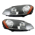 Headlight Assembly for Volkswagen Golf (2015–2017) Left+Right Halogen