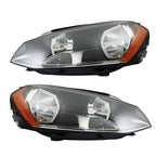 Headlight Assembly for Volkswagen Golf (2015–2017) Left+Right Halogen