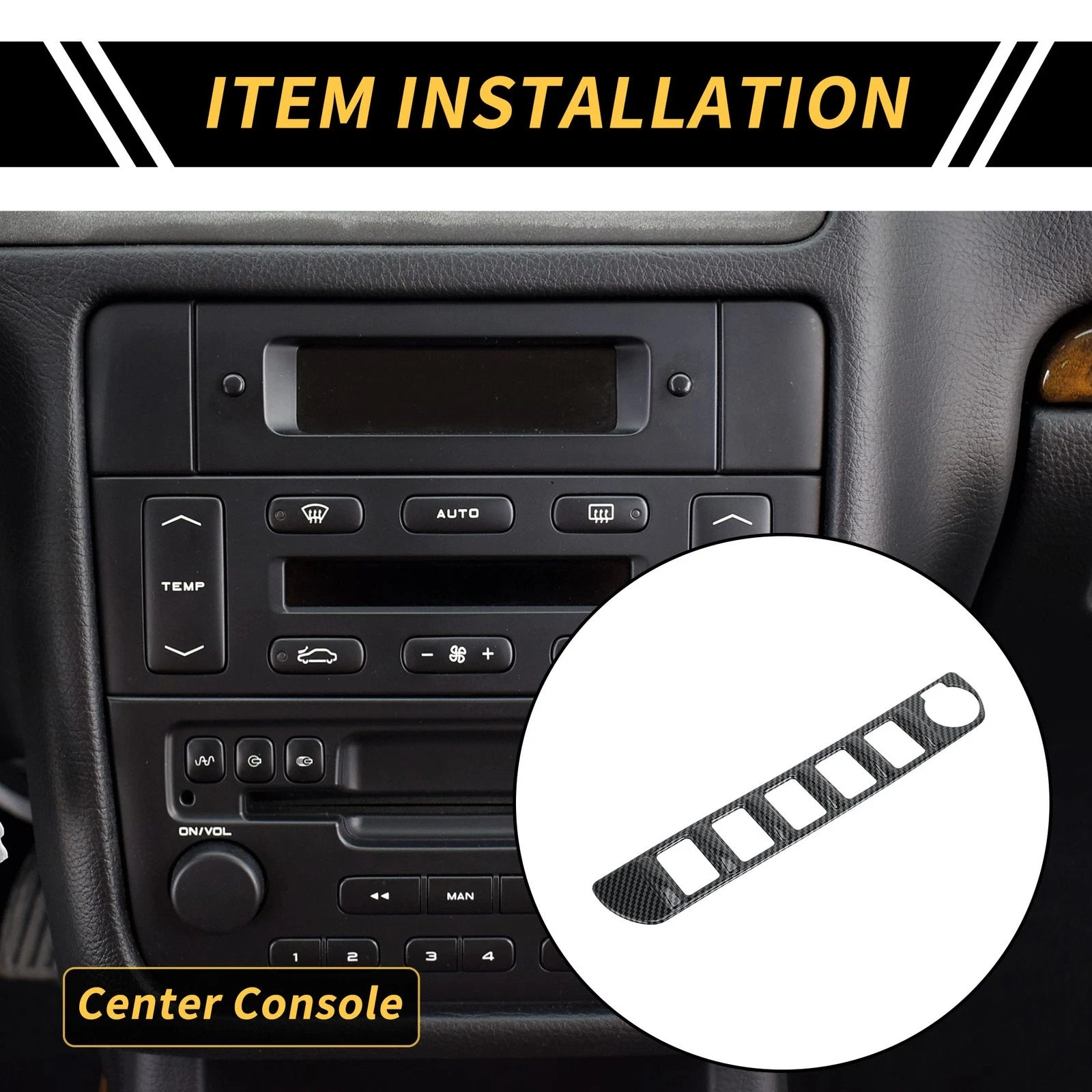 Carbon Fiber AC Switch Button Control Cover Trim for Toyota Tacoma (2016–2023)