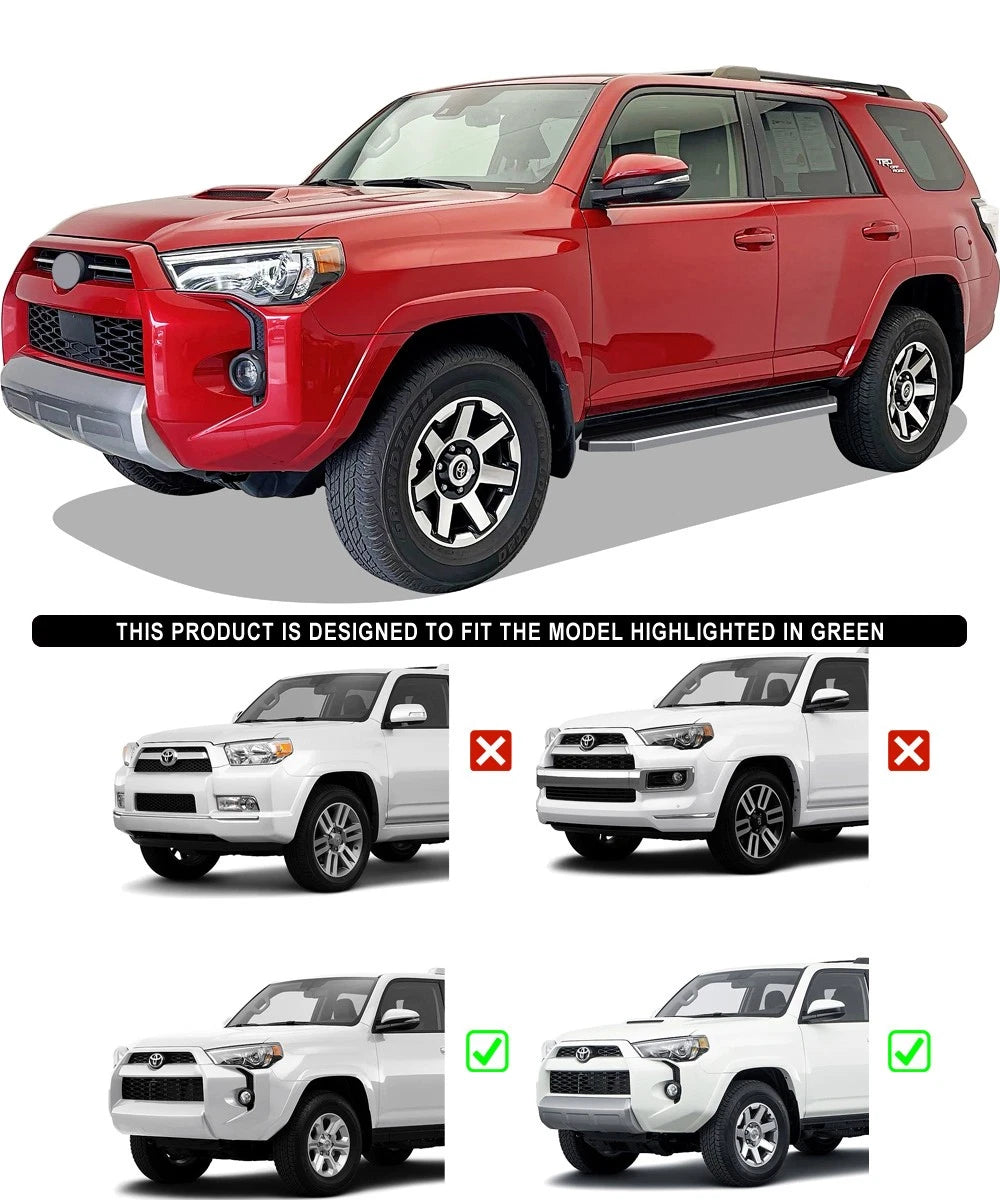 Set of 2 Polished 6" Side Steps for Toyota 4Runner (2014-2024)