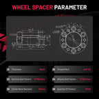 2" 6x5.5 Hub Centric Wheel Spacers for Toyota Sequoia (2001-2007)