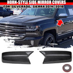 Carbon Look Add-On Rearview Side Wing Mirror Cap Cover for GMC Sierra 1500 (2014–2019)