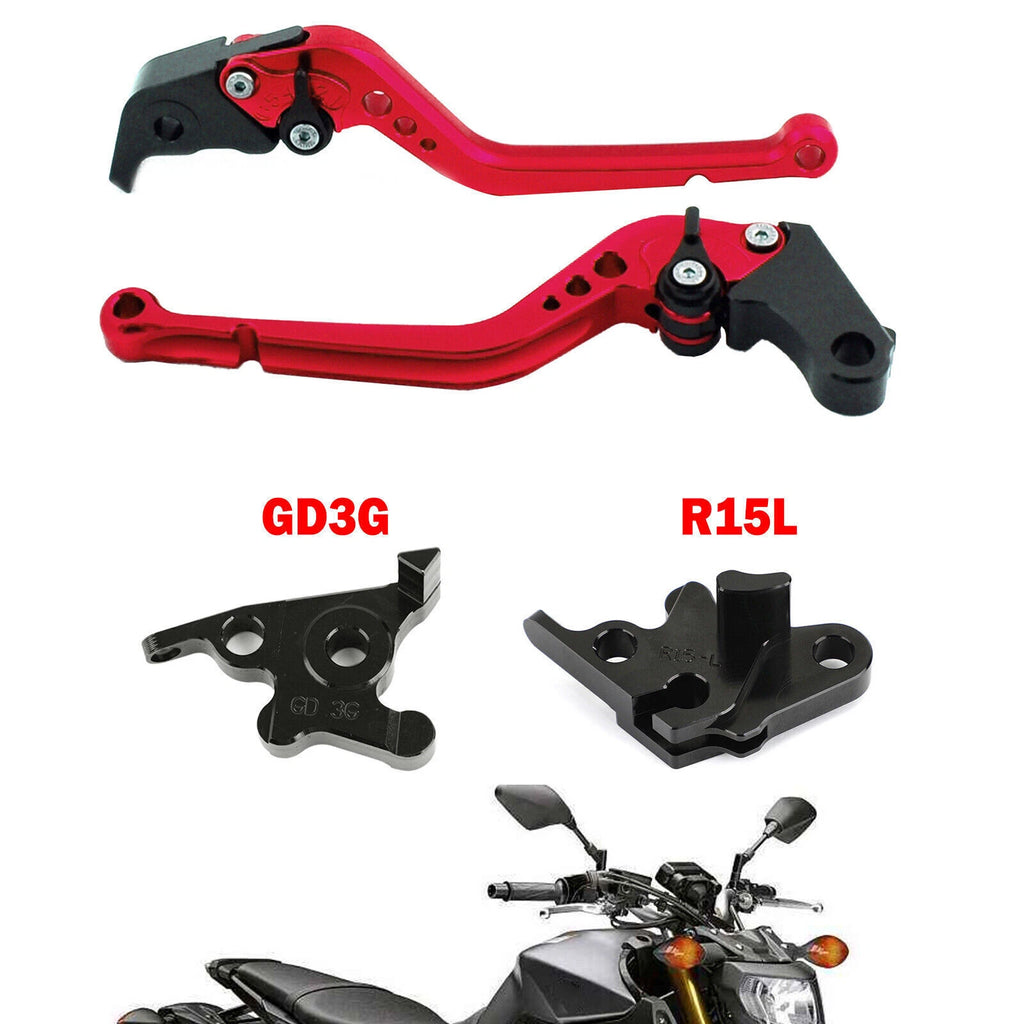 Long Clutch Brake Lever for Yamaha MT125 (2017–2020) Red T9