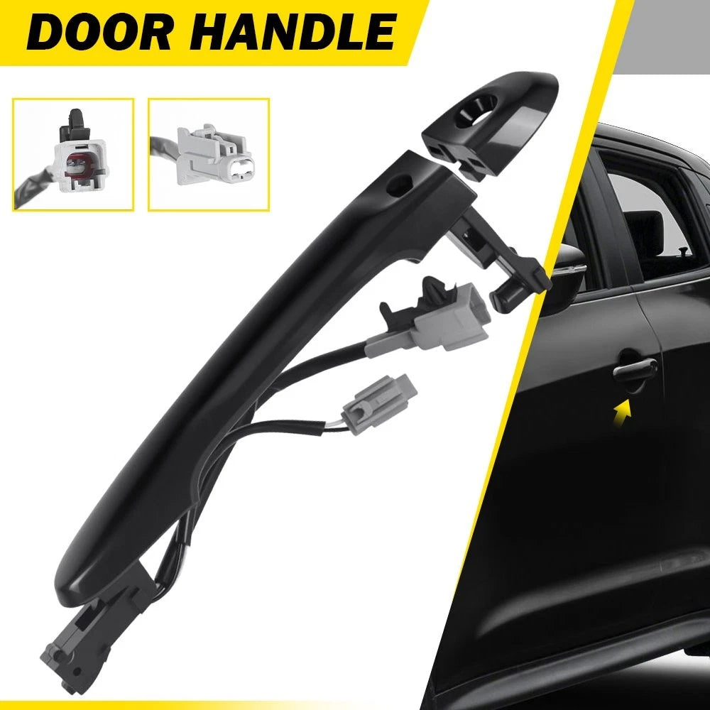 Black Door Handle for Nissan Juke (F15) (2010–2019) LH Driver Side