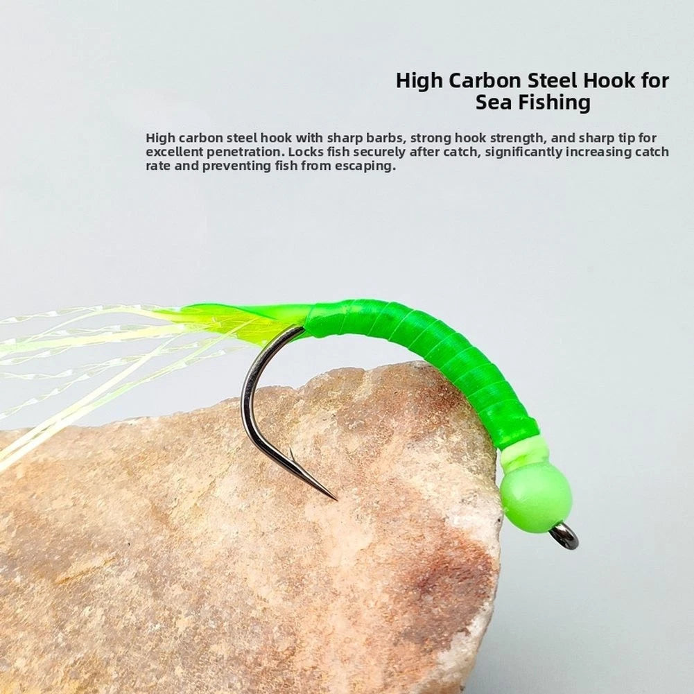 WY307 Fishing Lure for Fishing Gear (Reflective Strands, Elastic Skin)