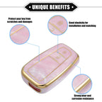 2X Smart Key Fob Cover Case for Toyota Prius (2006–2022) TPU Pink
