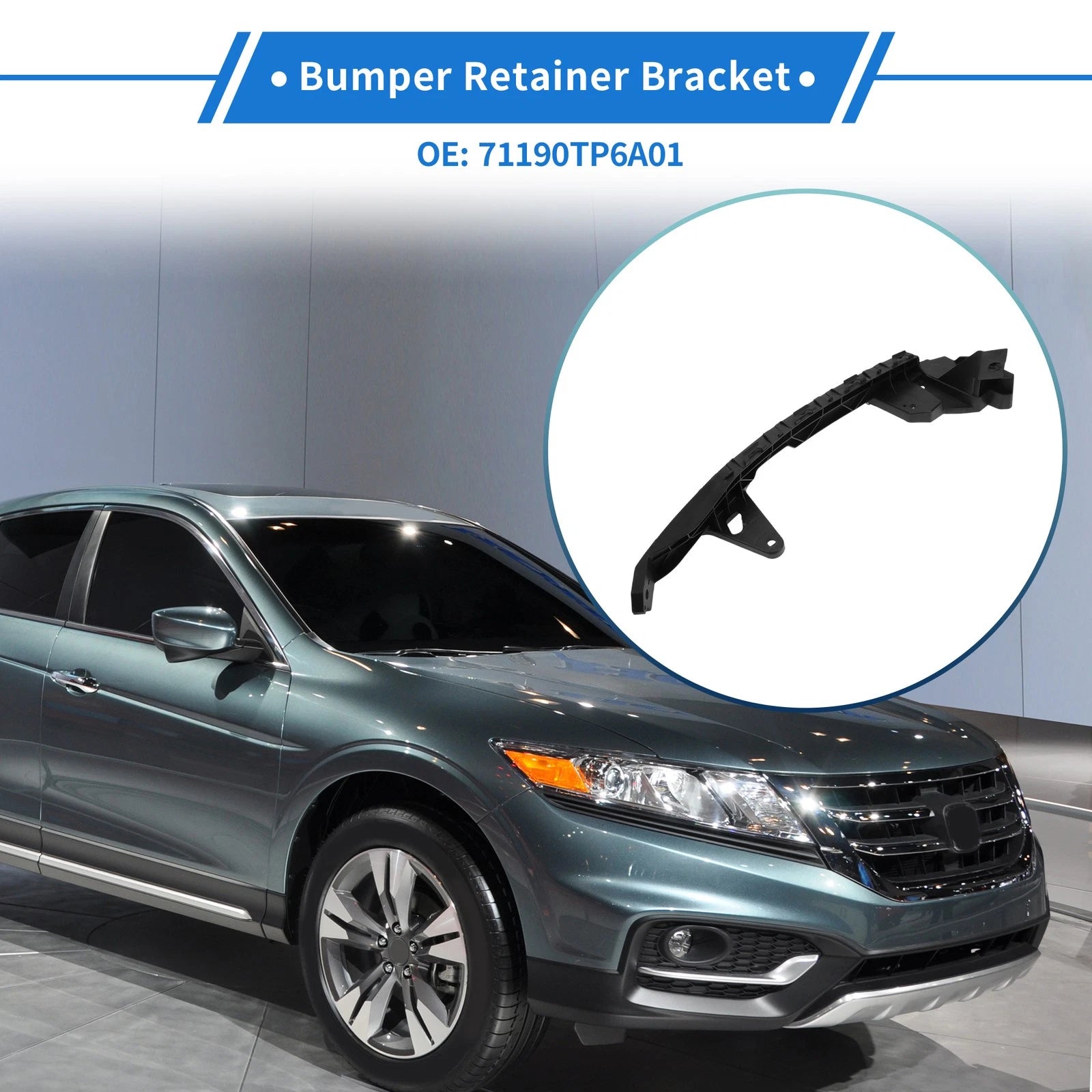 Front Left Bumper Retainer Bracket No. 71190TP6A01 for Honda Accord (2018–2023)