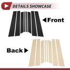 Set of 8 Door Pillar Window Trim for Ford Territory (2023–2024) Black