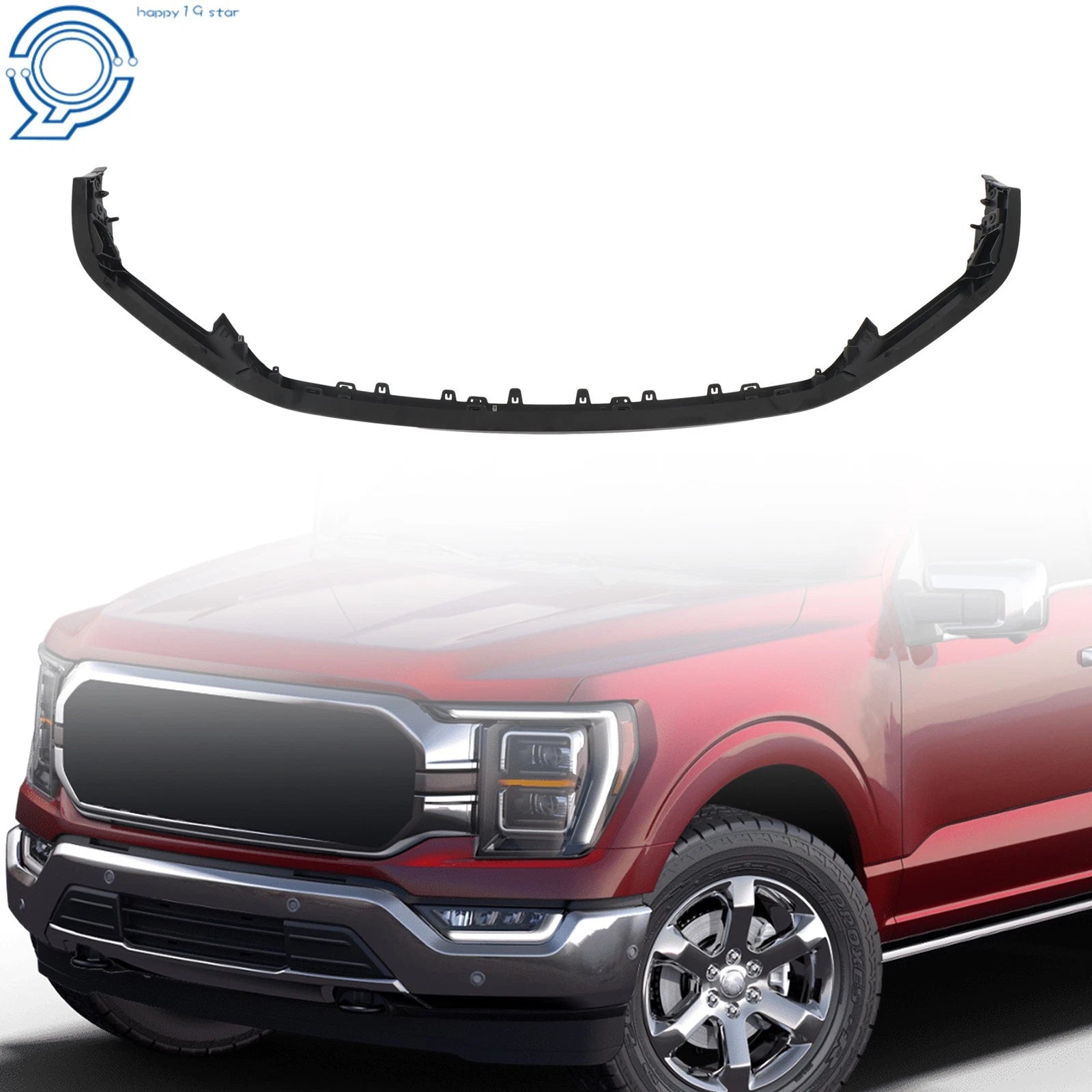 Front Bumper Upper Cover with Bracket for Ford F-150 Pickup (2021–2023)