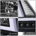 C-LED DRL Sequential Turn Signal Headlights for RAM 1500 (2009–2024)