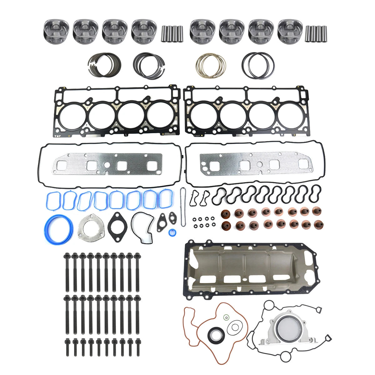 Engine Pistons Head Gasket Set for Chrysler Dodge Jeep 5.7L Hemi (2003–2021)