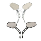 8mm Black/Chrome Rearview Mirrors for Harley Fat Bob Softail Deluxe (2008-2016)