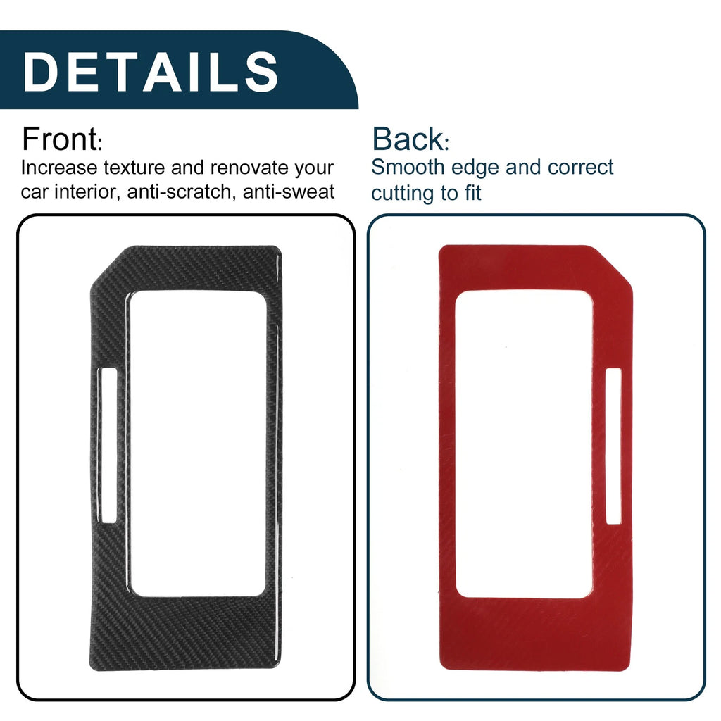 ABS Gear Shift Knob Cover Sticker for Ford F150 (2015–2020) Carbon Fiber Black