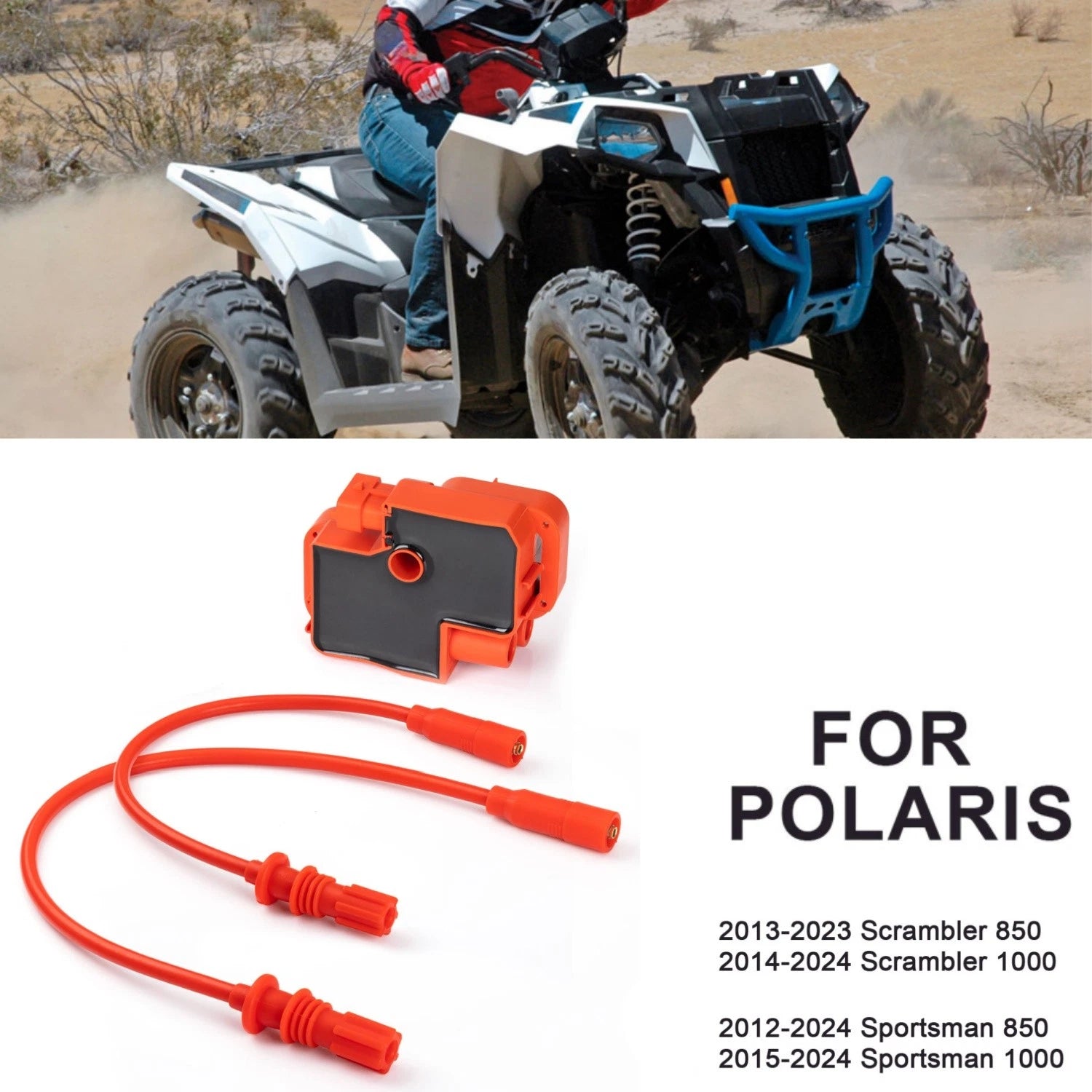 Ignition Coil for Polaris Scrambler Sportsman (4010425, 4014007, 4013328, 4013327)