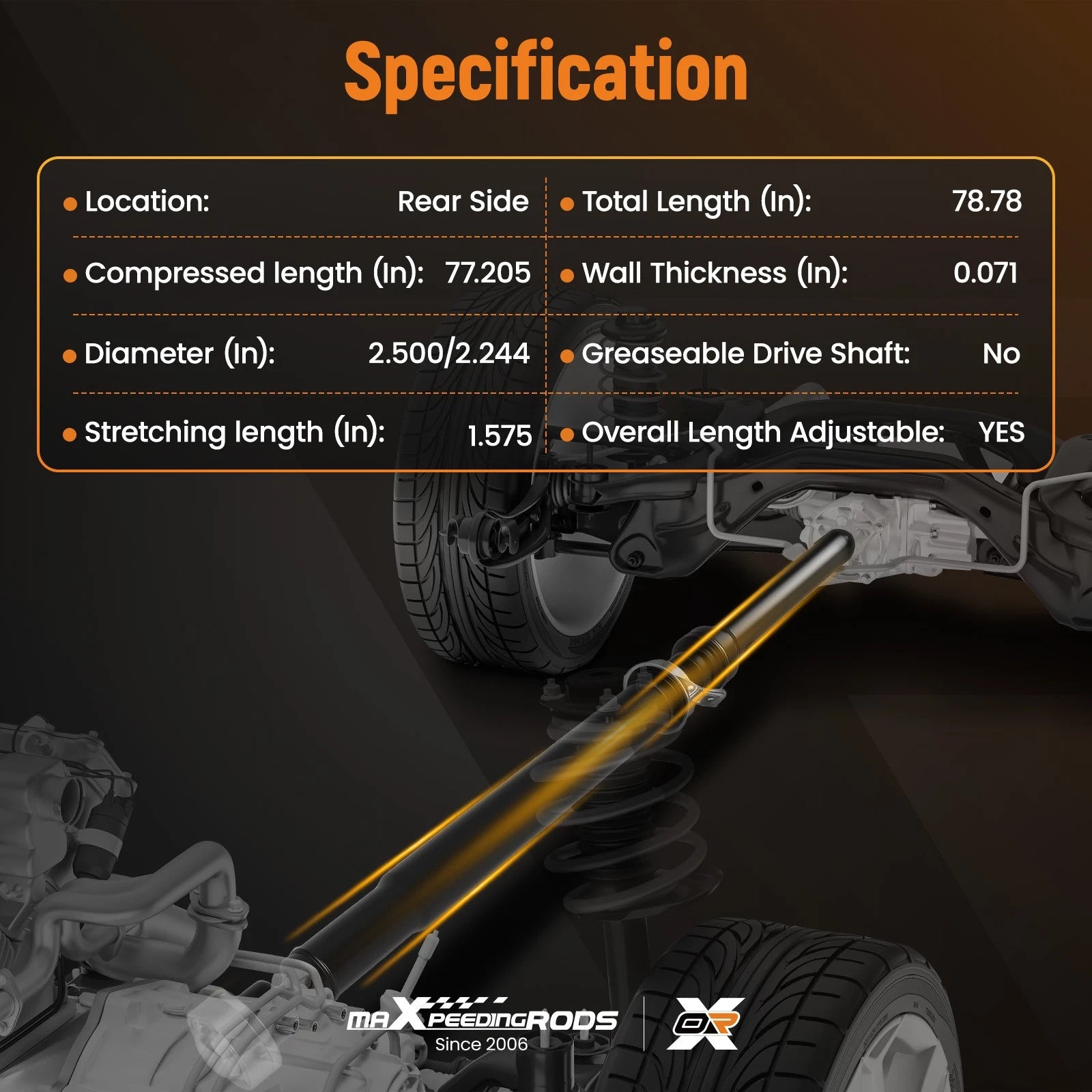 Complete Drive Shaft Assembly for Jeep Grand Cherokee (2011)