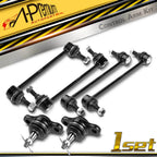 Set of 6 Front & Rear Sway Bars with Ball Joints for Hyundai Tucson Kia Sportage