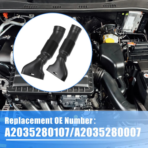 1 Pair Air Intake Hose Tube for Mercedes-Benz C240 C320 (2001–2005)