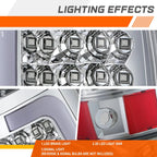 3D LED C-Bar Tail Light for Chevy Silverado (2003–2007) Chrome