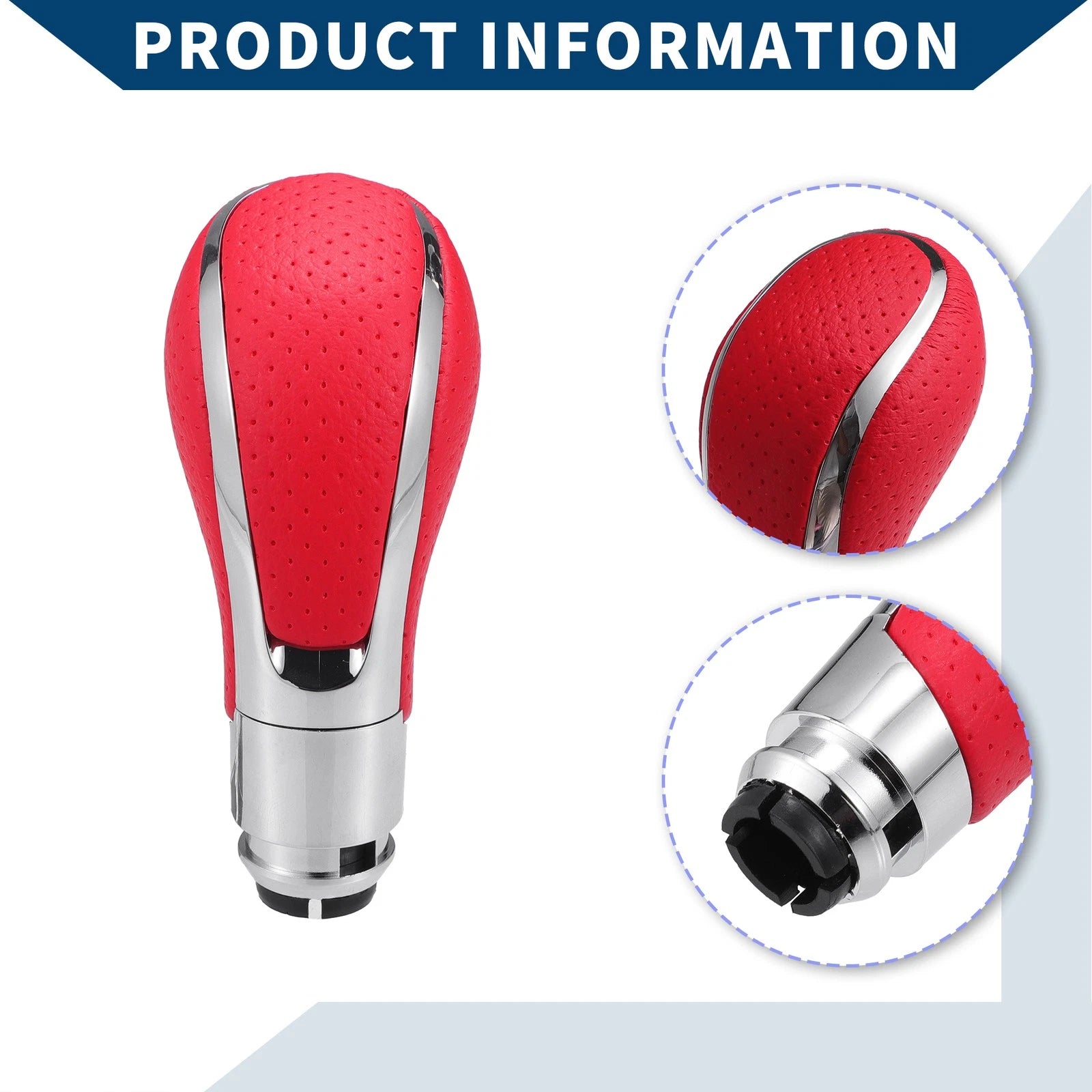 Automatic Gear Shifter Knob for Opel Insignia (2009–2013) Faux Leather Red