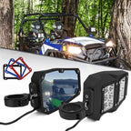 UTV Rear-View Side Mirrors with LED Lights for Polaris Ranger RZR PRO R XP Turbo (2019–2023)