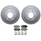 Rear Brake Kit with 284mm Disc Rotors & Akebono ProACT Pads for Hyundai Kia