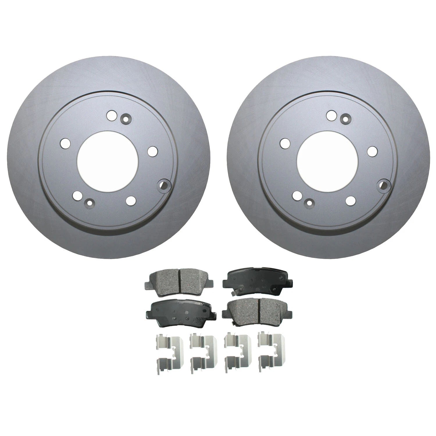 Rear Brake Kit with 284mm Disc Rotors & Akebono ProACT Pads for Hyundai Kia