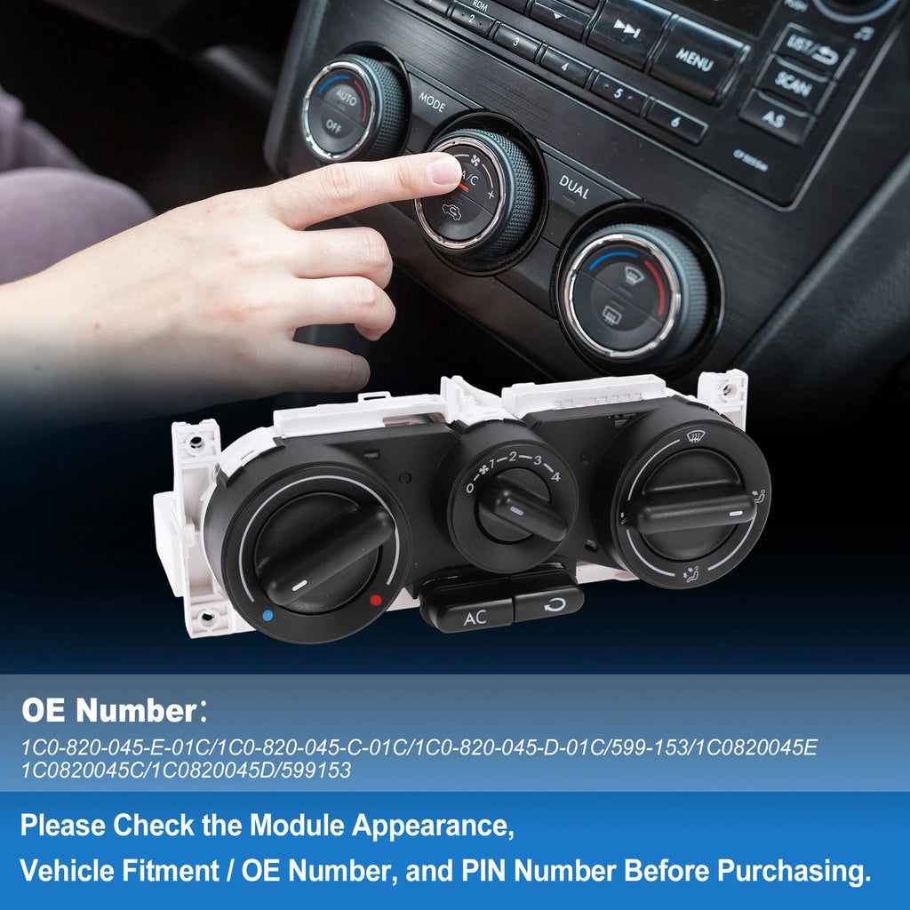 A/C Heater Climate Control Switch Module for Volkswagen Beetle (1998–2010)