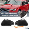 1 Pair Rearview Mirror Cover Cap Black Carbon Fiber for Audi A3 S3 RS3 (2013–2020)