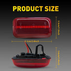 Red Amber LED Fender Marker Lights for Chevy Silverado GMC 2500/3500HD (2015–2024)