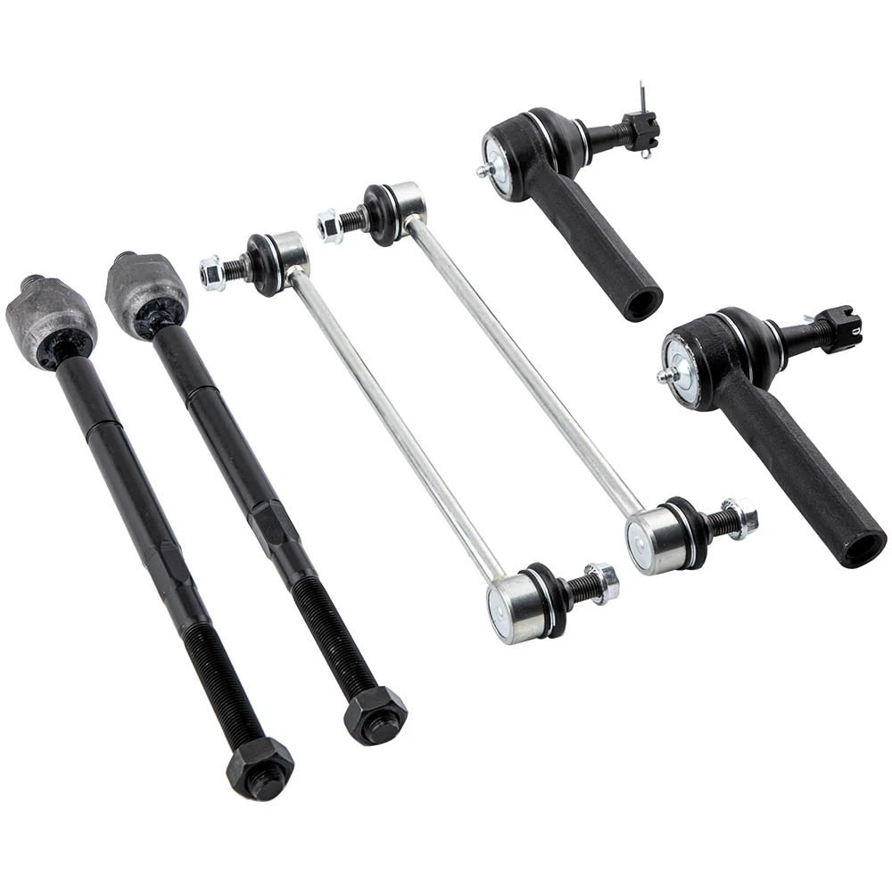 Set of 6 Front Inner Outer Tie Rod Sway Bar Links for Chrysler Sebring (2007–2010)