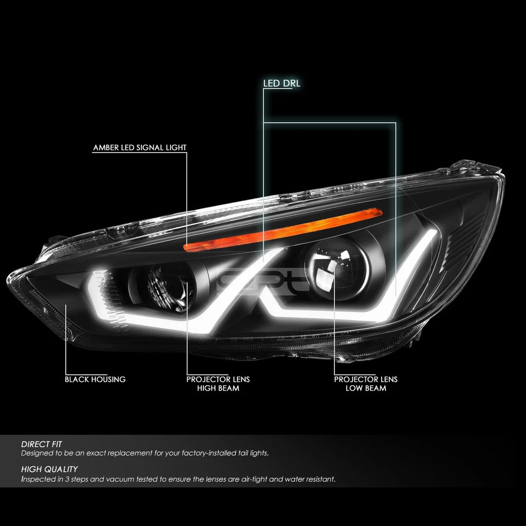 LED Dual Halo Projector Headlight for Ford Focus (2015–2018)