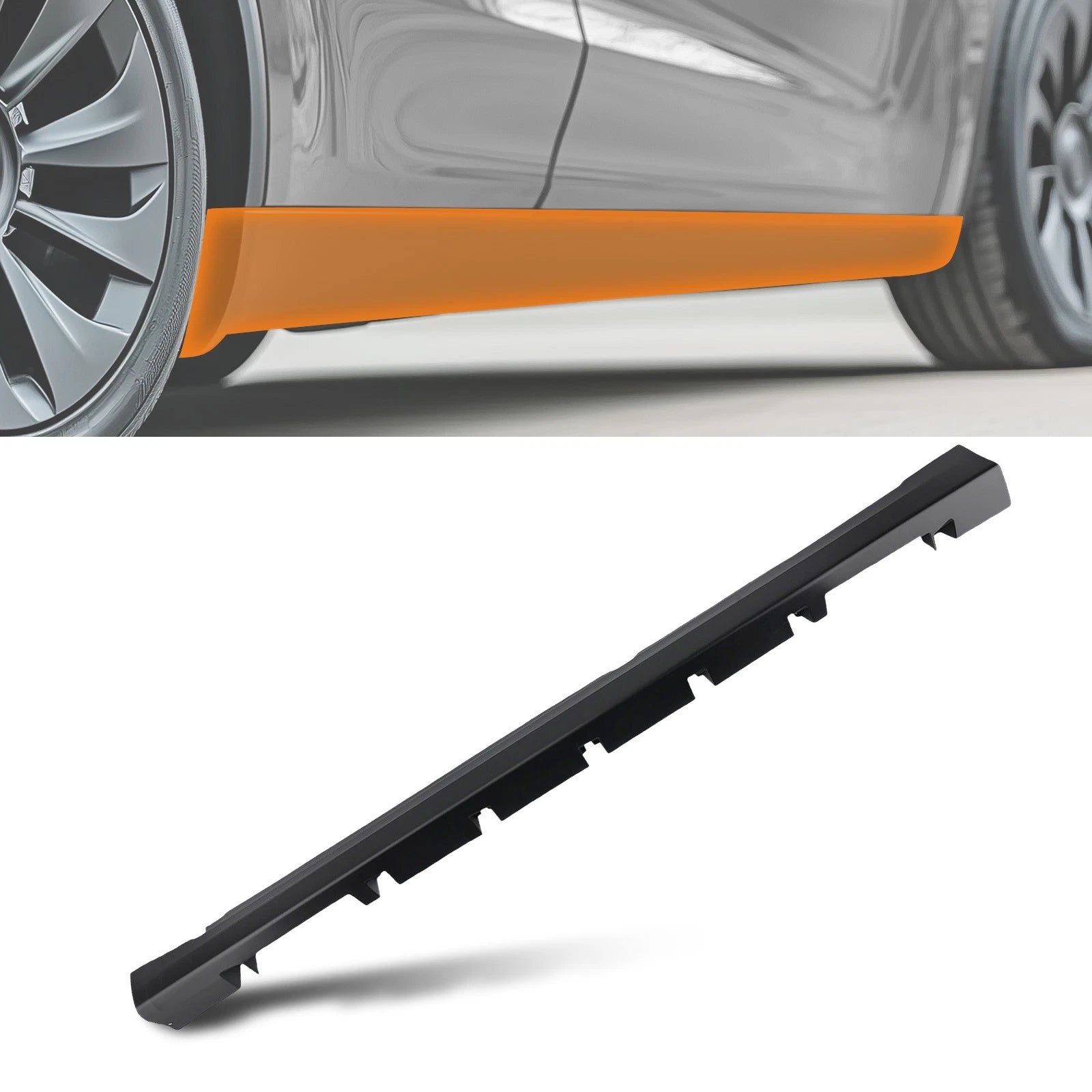 Side Skirt Body Extension for Ford Fusion (2013–2017) Black